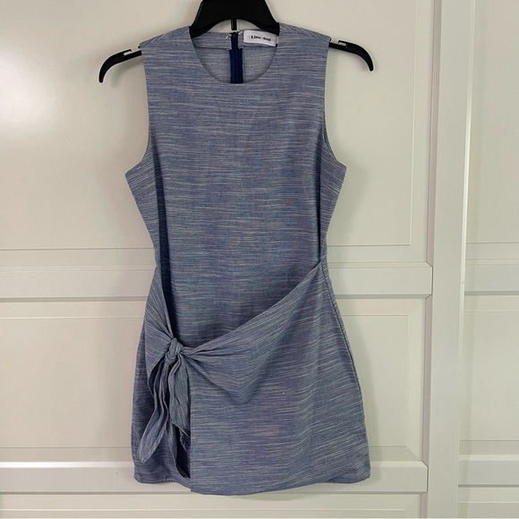 Line + Dot Rey Tied Mini Dress Midnight Blue 30232. - Picture 2 of 7